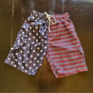 Trunks Surf & Swim Co Medium American Flag Red and Blue Swim Shorts